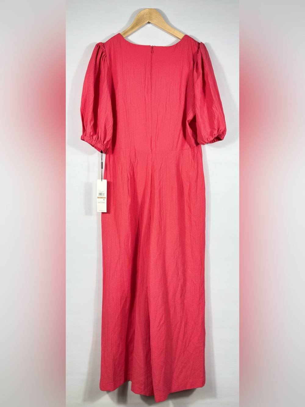 NEW Calvin Klein Women's 12 Puff-Sleeve V Neck Jumpsuit • Reg Price $144 - Picture 2 of 3